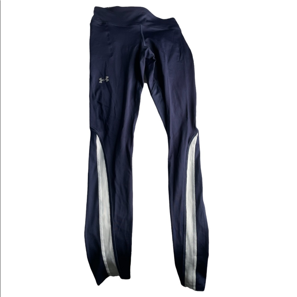 Under armour blue leggings with white detail